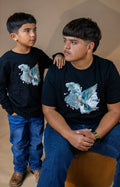 'Cielo, en la Tierra Dove' Black T-Shirt & Long Sleeve - Kids & Adults